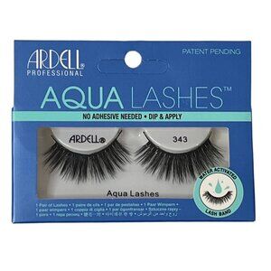 Ardell Aqua Lashes 343 Black Water Activated No Glue Needed Strip Lashes NIB